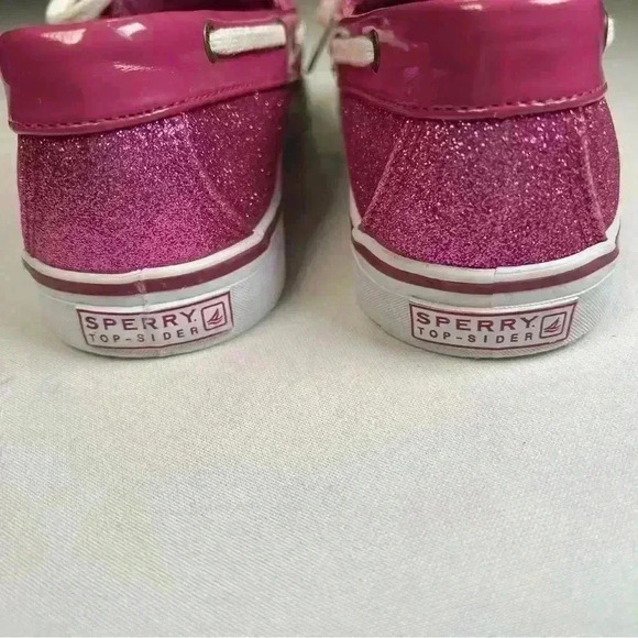 Sperry top-sider pink glitter boat shoes size 9.5 - Picture 8 of 10